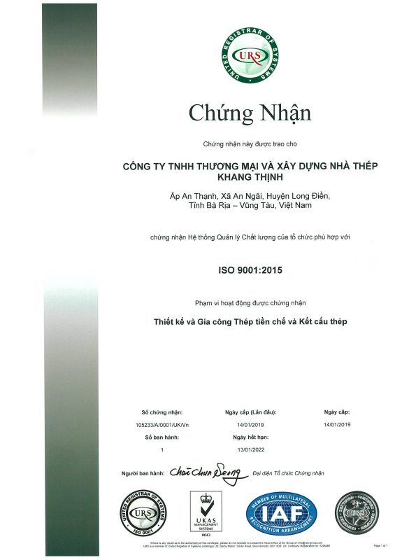 ISO 9001:2015 Certificate 2